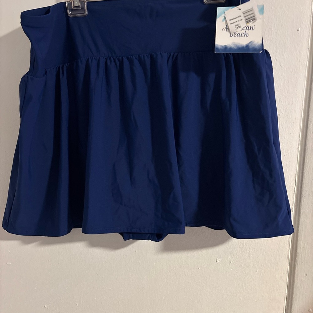 American Beach Blue Skirted Swim Bottom